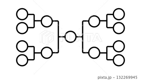 Tournament chart icon for sports and competition events 132269945