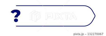 Minimalist quiz template with blue question mark symbol 132270067