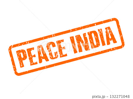 Orange grunge rubber stamp displaying Peace India ideal for national unity and global harmony messages Orange grunge rubber stamp displaying Peace India ideal for national unity and global harmony messages 132271048