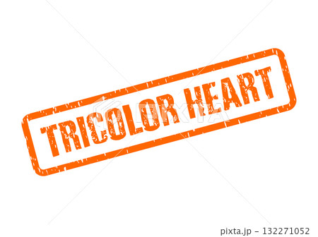Expressing deep patriotic love for India with a tricolor heart message in an orange stamp Expressing deep patriotic love for India with a tricolor heart message in an orange stamp 132271052