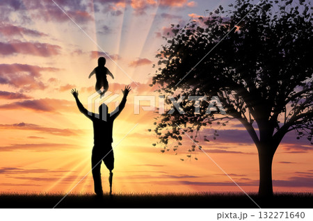 Beautiful cloudy evening sky 132271640