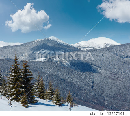 Winter snowy Carpathian mountains, Ukraine Winter snowy Carpathian mountains, Ukraine 132271914
