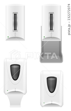 contactless automatic hand sanitizer vector illustration isolated 132272074