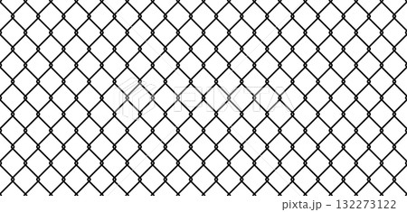 Wire metal mesh pattern. Grid fence texture with iron bars. Lattice isolating hazardous areas. 132273122