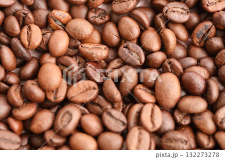 Coffee texture roasted beans from above soft light close up Coffee texture roasted beans from above soft light close up 132273278