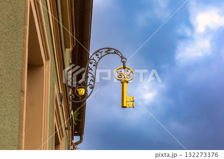 Golden Key Sign in Rothenburg ob der Tauber Germany 132273376