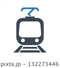 Electric train icon. Light rail or light rail transit icon 132273446