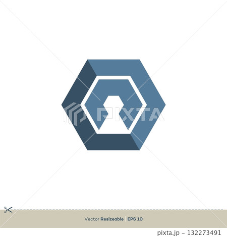 Abstract Hexagon Shape Vector Logo Template Illustration Design. Vector EPS 10. Abstract Hexagon Shape Vector Logo Template Illustration Design. Vector EPS 10. 132273491