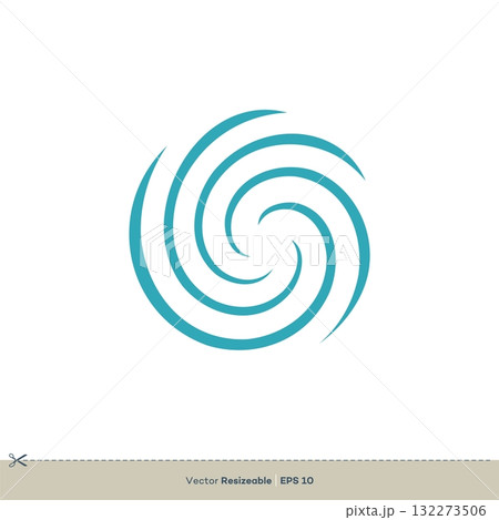 Abstract Whirlpool Vector Logo Template Illustration Design. Vector EPS 10. 132273506