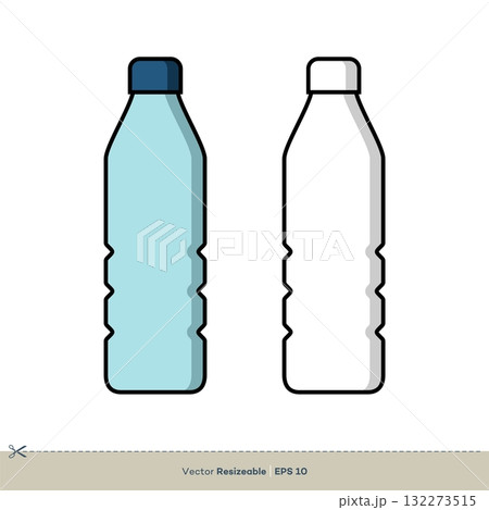 Plastic Bottle Icon Vector Logo Template Illustration Design. Vector EPS 10. 132273515