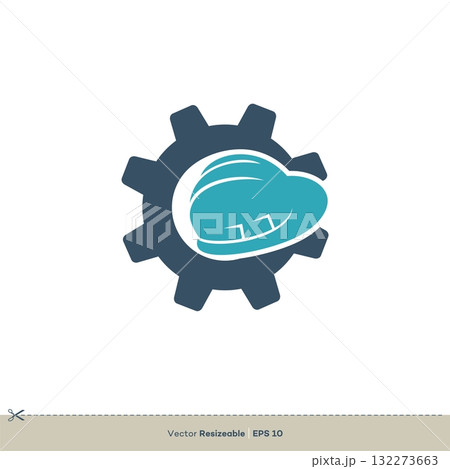 Helmet, Hard head Gear Vector Logo Template Illustration Design. Vector EPS 10. 132273663