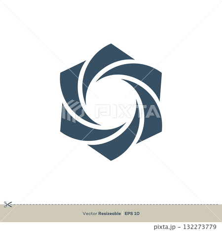 Shutter Lens Vector Logo Template Illustration Design. Vector EPS 10. 132273779