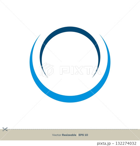 Circle Swoosh Vector Logo Template Illustration Design. Vector EPS 10. 132274032