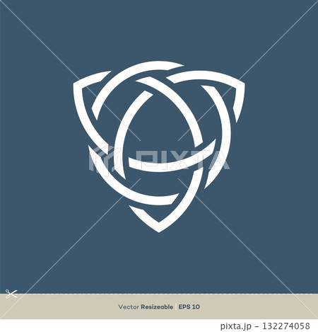 Trinity Celtic Ornamental Logo Template Illustration Design. Vector EPS 10. Trinity Celtic Ornamental Logo Template Illustration Design. Vector EPS 10. 132274058