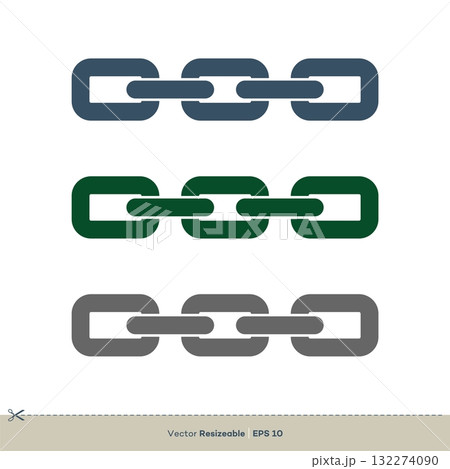 Color Set Chain Logo Template Illustration Design. Vector EPS 10. 132274090