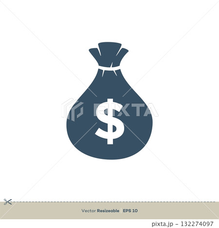 Money Bag Logo Template Illustration Design. Vector EPS 10. 132274097