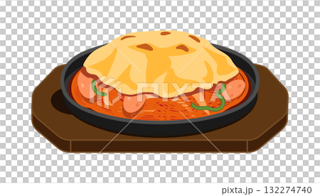 Illustration of baked Neapolitan cheese Illustration of baked Neapolitan cheese 132274740