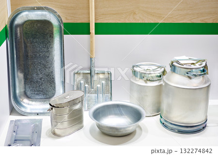Household aluminum products in the store Household aluminum products in the store 132274842