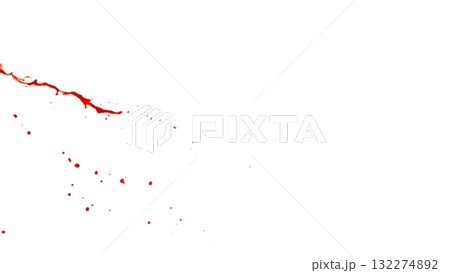 Blood Splash in Freeze Motion . Isolated on White Background 132274892