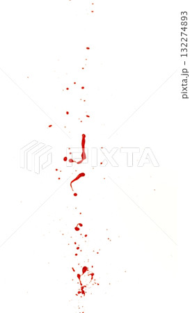 Blood Splash in Freeze Motion . Isolated on White Background 132274893
