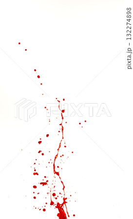 Blood Splash in Freeze Motion . Isolated on White Background 132274898
