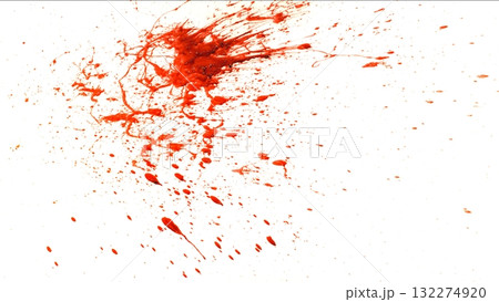 Blood Splash in Freeze Motion . Isolated on White Background Blood Splash in Freeze Motion . Isolated on White Background 132274920