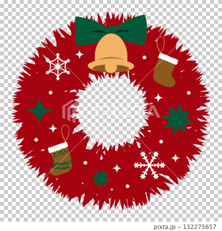 聖誕花圈圖 132275657