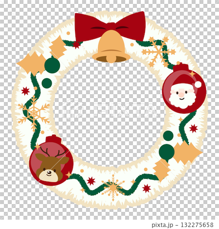 聖誕花圈圖 132275658