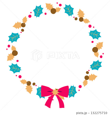 クリスマスリースのイラスト クリスマスリースのイラスト 132275710