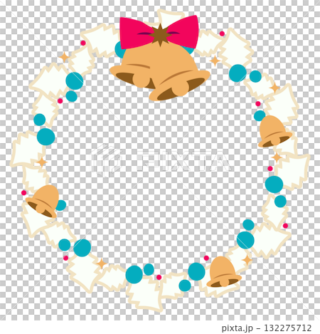 Christmas wreath illustration Christmas wreath illustration 132275712