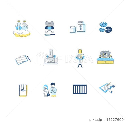 仏事いろいろ　アイコンセット2 132276094