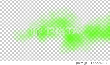 Thick green smoke cloud on transparent background drifting and spreading from edge, with dense texture and soft smoky edges 132276095