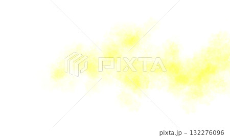Thick yellow smoke cloud on transparent background drifting and spreading from edge, with dense texture and soft smoky edges 132276096
