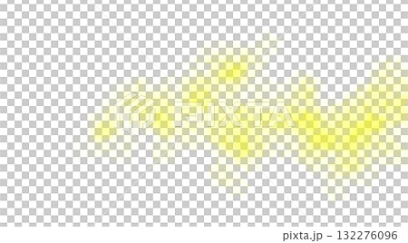 Thick yellow smoke cloud on transparent background drifting and spreading from edge, with dense texture and soft smoky edges 132276096
