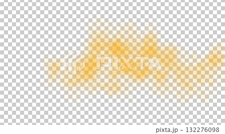 Thick orange smoke cloud on transparent background drifting and spreading from edge, with dense texture and soft smoky edges 132276098
