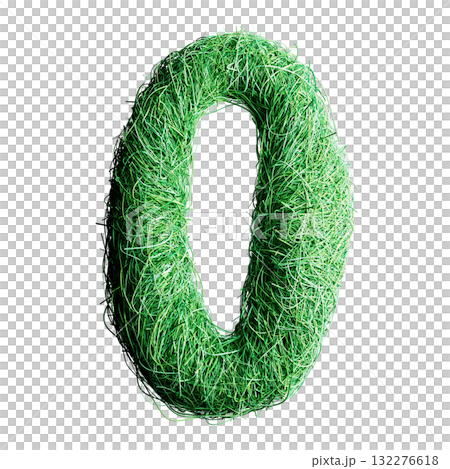 Eco Letter Zero Made of Green Grass Fibers Eco Letter Zero Made of Green Grass Fibers 132276618