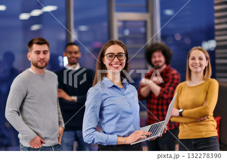 Confident Business Team Standing United to Represent Their Company Confident Business Team Standing United to Represent Their Company 132278390