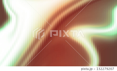 赤とクリームの流れるガラスエフェクトの抽象グラデーション模様 132279207