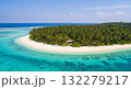 A breathtakingly serene video of a quintessential tropical island beach, suggestive of a remote pulau (Indonesian island) or the Maldives 132279217