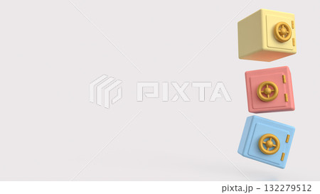 The Safe deposit box for Earn or Business concept 3d Rendering. 132279512