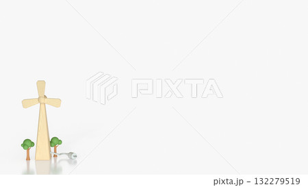 The Windmill for Energy or eco concept 3d rendering. The Windmill for Energy or eco concept 3d rendering. 132279519