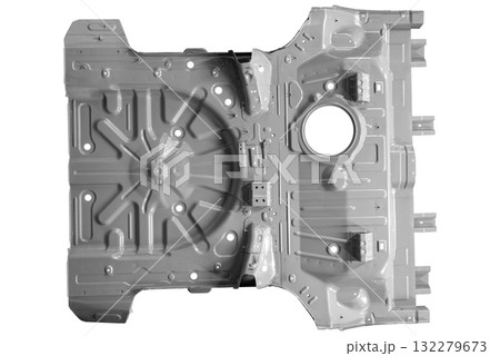 New car body element. Luggage compartment floor on a white background 132279673