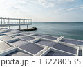 Scenic View From a Modern Dock Overlooking Tranquil Blue Waters 132280535