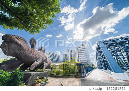 「東京都」西深川橋 深川の街の風景 江東区 「東京都」西深川橋 深川の街の風景 江東区 132281261