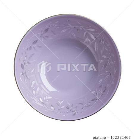 Elegant Purple Bowl with Floral Design for Contemporary Table Settings and Stylish Dining Experiences Elegant Purple Bowl with Floral Design for Contemporary Table Settings and Stylish Dining Experiences 132281462