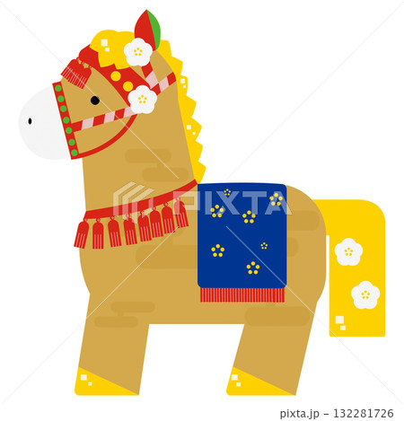 かわいい馬のイラスト 132281726