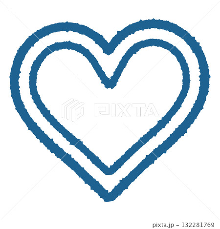 カラフルなハートマーク2 ダークブルー 132281769