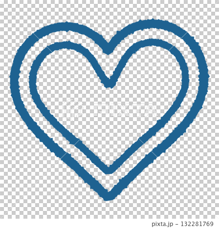 カラフルなハートマーク2 ダークブルー 132281769