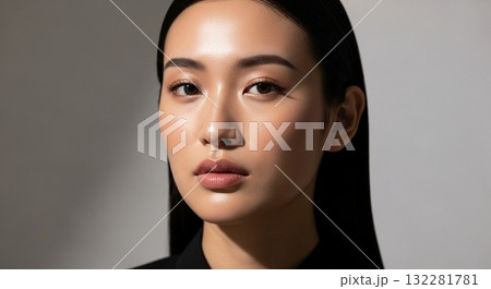 知的エレガンスを纏う、クールビューティーの女性像 知的エレガンスを纏う、クールビューティーの女性像 132281781
