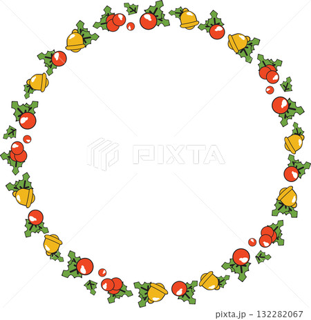The Christmas Bell Boarder Line for Holiday or celebration concept. The Christmas Bell Boarder Line for Holiday or celebration concept. 132282067